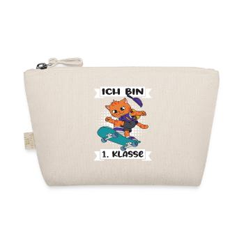Ich Bin 1 Klasse Einschulung Schulanfang - Bio-Täschchen - Natur - Vorne