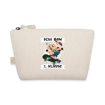 Ich Bin 1 Klasse Einschulung Schulanfang - Bio-Täschchen - Natur - Vorne