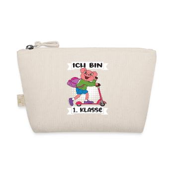 Ich Bin 1 Klasse Einschulung Schulanfang - Bio-Täschchen - Natur - Vorne