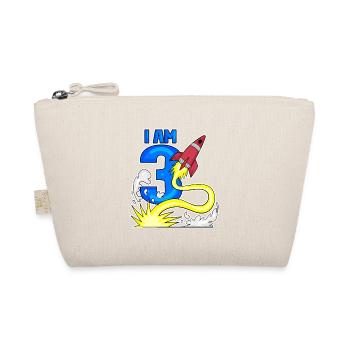 3 Birthday Boy Astronaut Rocket - Trois ans - Trousse biologique - nature - Devant
