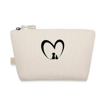 Dog & Cat Heart Dog Puppy & Baby Cat Puppy - Bio-Täschchen - Natur - Vorne