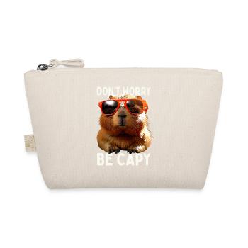 Capybara Dont Worry Be Capy Capybara Rodent - Organic Pouch - nature - Front