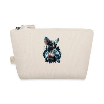 Chihuahua - Fitness Bodybuilding Gym Hund Sixpack - Bio-Täschchen - Natur - Vorne