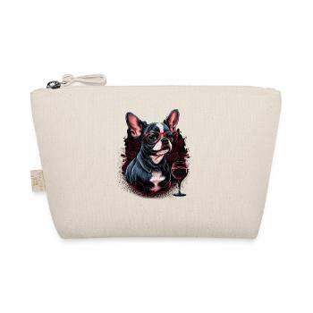 Chihuahua - France French Wine Cute Dog Souvenir - Organic Pouch - nature - Front