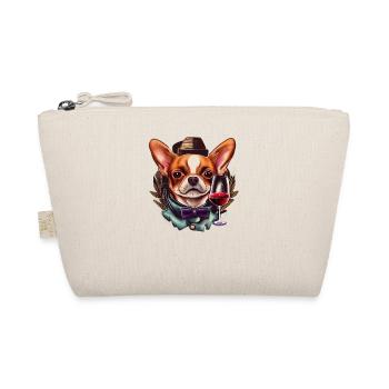 Chihuahua - France French Wine Cute Dog Souvenir - Organic Pouch - nature - Front