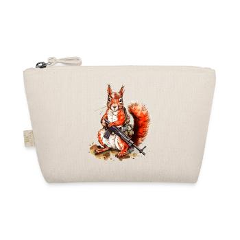 Squirrel is determined and heavily armed - Organic Pouch - nature - Front