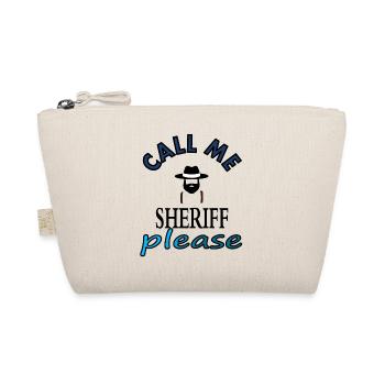 Sheriff Polizei Polizist Polizeistation Geschenk - Bio-Täschchen - Natur - Vorne
