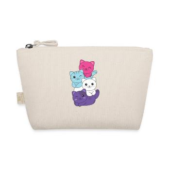 Multisexual Flag Pride LGBTQ Cute Cat Stack - Organic Pouch - nature - Front