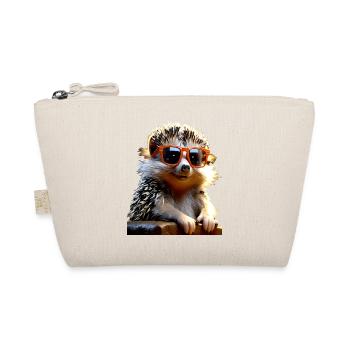 Hedgehog Sunglasses Echinoid Love Cute Hedgehog - Organic Pouch - nature - Front