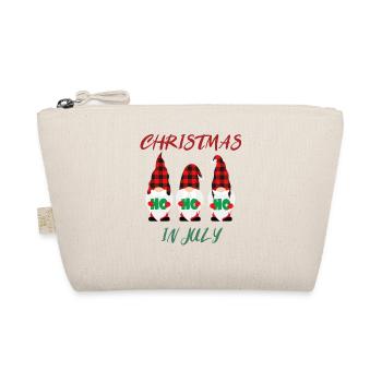 Christmas in July, Santa Clauses - Organic Pouch - nature - Front