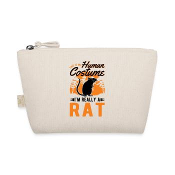 Rat Costume Haloween Rat Owner - Organic Pouch - nature - Front