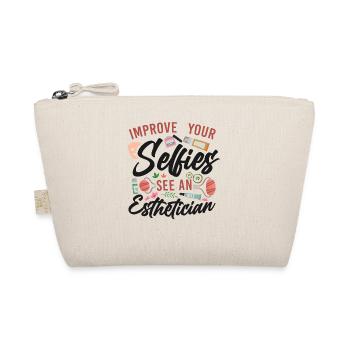 Cute Licensed Esthetician Skincare - Organic Pouch - nature - Front