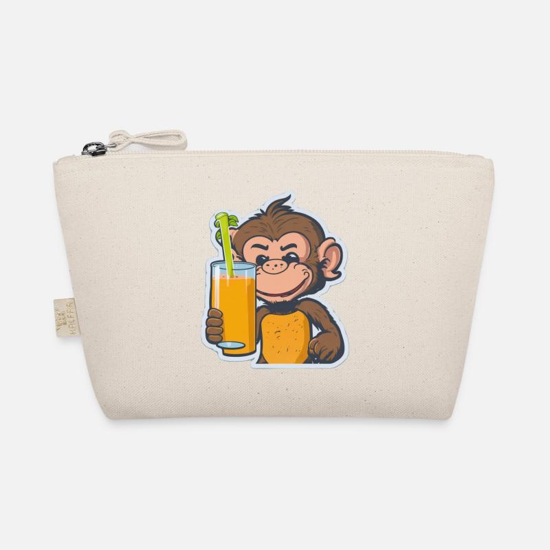 Affe Schimpanse Ape Monkey Comic Cartoon Bio-Täschchen