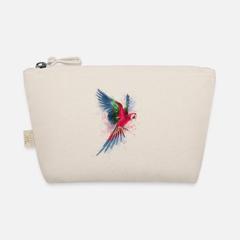 Papagei mit Farbtropfen Bio-Täschchen