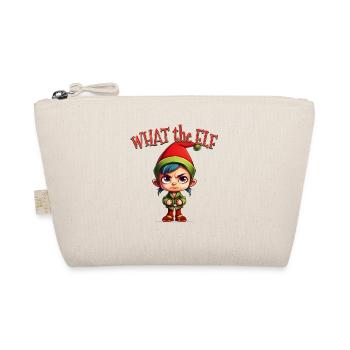 What the Elf - Niedlicher launenhafter Elf für Weihnachten Holida - Bio-Täschchen - Natur - Vorne