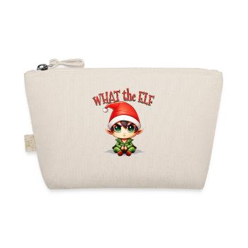 Weihnachtselfen-Design für Männer Frauen - What the Elf - Bio-Täschchen - Natur - Vorne