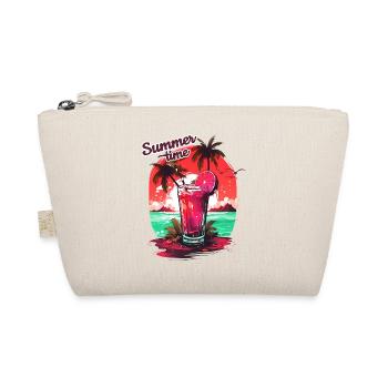 Summer Time Cocktail Strand Urlaub Geschenk - Bio-Täschchen - Natur - Vorne