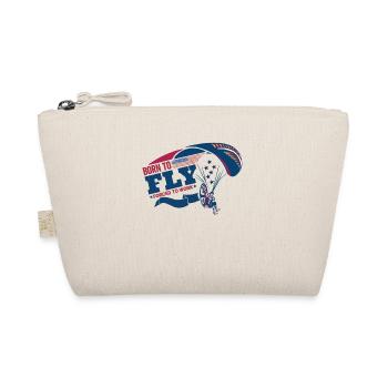 Born To Fly Forced To Work Paramotor Pilot - Organic Pouch - nature - Front