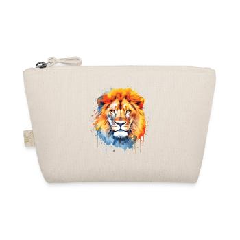 Cute lion watercolor art - Organic Pouch - nature - Front