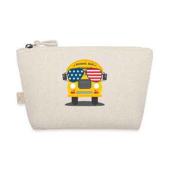 Bus cool avec lunettes de soleil, fête de bus scolaire et - Trousse biologique - nature - Devant