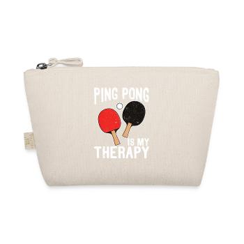 Ping Pong Is My Therapy Funny Table Tennis Game - Organic Pouch - nature - Front