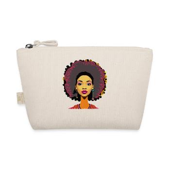 Lady with Afro - Organic Pouch - nature - Front