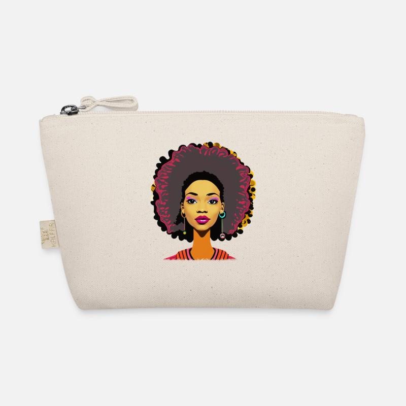 Lady with Afro Organic Pouch