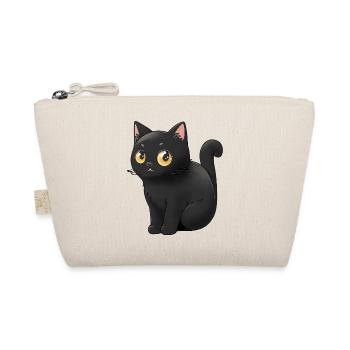 Cute Black Cats Sticker Stcker - Organic Pouch - nature - Front