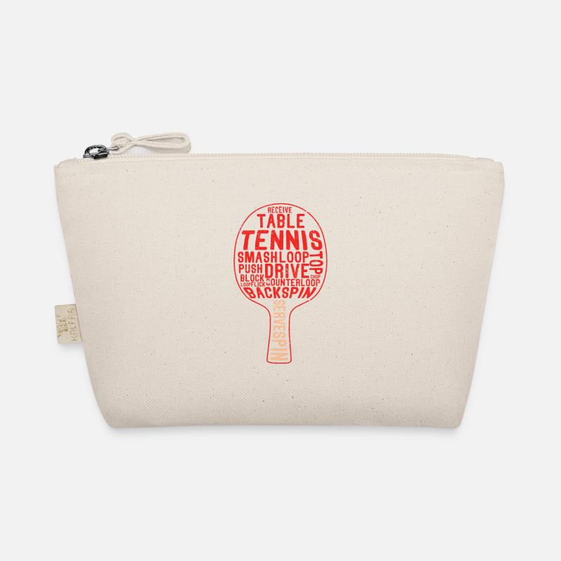 Table Tennis Racket Word Cloud Funny Ping Pong Organic Pouch
