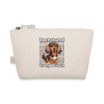 Dachshund Crazy Person - Bio-Täschchen - Natur - Vorne