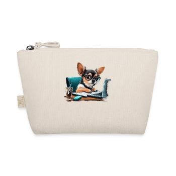 Chihuahua | Home Office Job Arbeit Laptop Krawatte - Bio-Täschchen - Natur - Vorne