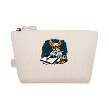 Chihuahua | Home Office Job Arbeit Laptop Krawatte - Bio-Täschchen - Natur - Vorne