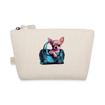 Chihuahua | Türkis Handtasche Welpe Girlie - Bio-Täschchen - Natur - Vorne