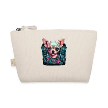 Pink Chihuahua | Rosa Handtasche Welpe Girlie - Bio-Täschchen - Natur - Vorne