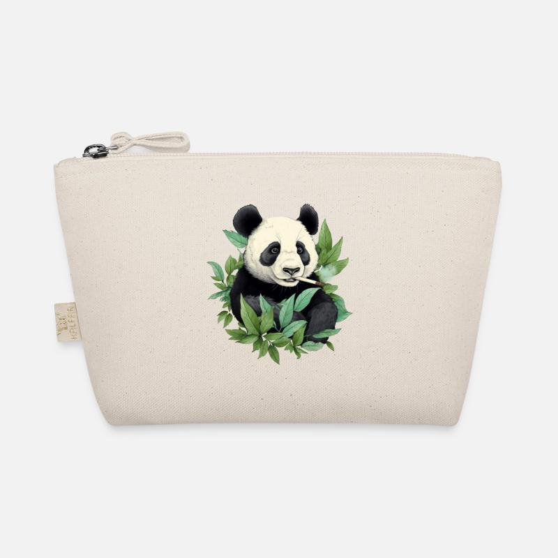 Panda bear smoking Organic Pouch