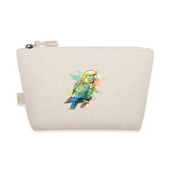 Niedliche Wellensittich-aquarellkunst - Bio-Täschchen - Natur - Vorne