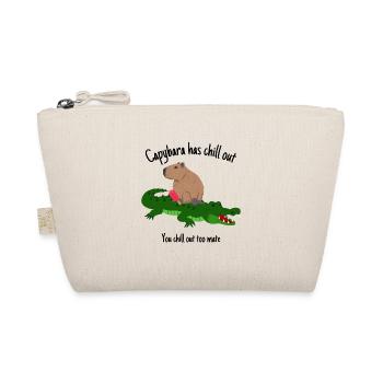 Capybara rests gift for fans of capybara - Organic Pouch - nature - Front