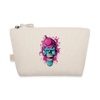 Colorful skull with acrylic design - Organic Pouch - nature - Front