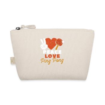 Peace Love Ping Pong Lustig Tischtennis Liebhaber - Bio-Täschchen - Natur - Vorne