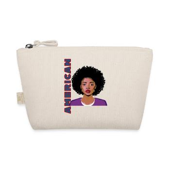 Woman with American lettering - Organic Pouch - nature - Front
