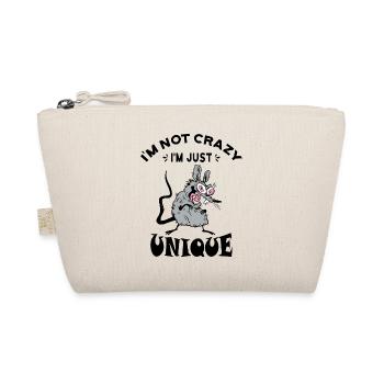 I'm not crazy I'm just unique, Weird Mouse - Bio-Täschchen - Natur - Vorne