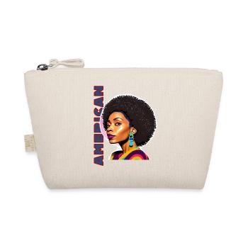 Black woman with American lettering - Organic Pouch - nature - Front