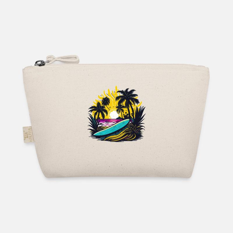 Summer Sun Palm Beach Island Surfboard Organic Pouch
