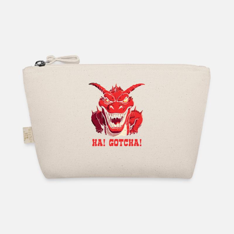 Haha, caught! Angry funny dragon Organic Pouch