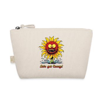 Verrückte Sonnenblume Cartoon - Bio-Täschchen - Natur - Vorne