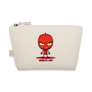 Funny angry cartoon stick figure - Organic Pouch - nature - Front
