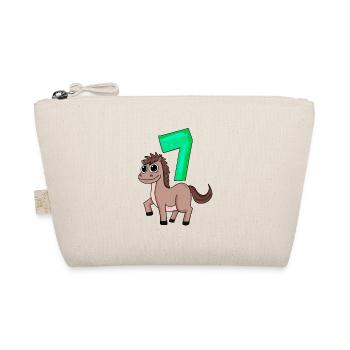 7ème anniversaire Motif Cheval - sept ans - Trousse biologique - nature - Devant