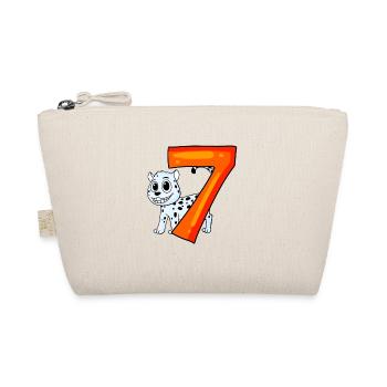 7e anniversaire Motif Léopard des neiges - Sept ans - Trousse biologique - nature - Devant
