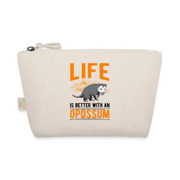La vie est meilleure avec un opossum - Trousse biologique - nature - Devant