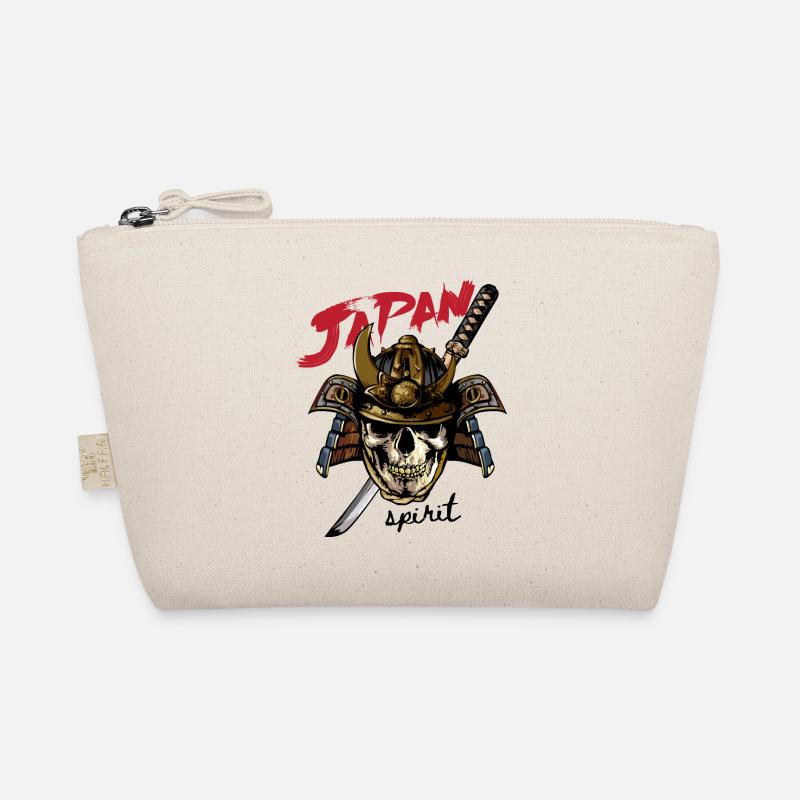 skull in samurai helmet Organic Pouch